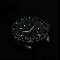 Large Diver's Quartz Watch, Digital, Battery Operated, 41 mm, Black Cintas