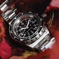 Grey Maple Large Diver's Automatic Watch with Stainless Steel Bracelet, Digital, Battery Operated, 41 mm, Silver Cintas