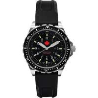 Red Maple Jumbo Diver's Quartz Watch, Digital, Battery Operated, 46 mm, Black Cintas