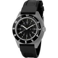 Steel Navigator Watch on 3-Piece Rubber Strap Kit, Digital, Battery Operated, 41 mm, Black Cintas