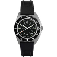 Steel Navigator with Date on Black 3-Piece Rubber Strap Kit, Digital, Battery Operated, 41 mm, Black Cintas
