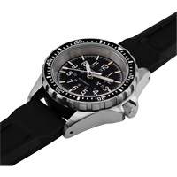 Steel Navigator with Date on Black 3-Piece Rubber Strap Kit, Digital, Battery Operated, 36 mm, Black Cintas