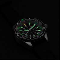 Steel Navigator with Date on Black 3-Piece Rubber Strap Kit, Digital, Battery Operated, 36 mm, Black Cintas