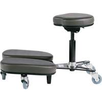 STAG4 Adjustable Kneeling Chair, Vinyl, Black/Grey Cintas