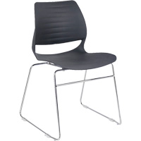 Stacking Chairs, Polypropylene, 32" High, 250 lbs. Capacity, Black Cintas