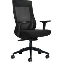 High-Back Weight-Sensing Synchro-Tilter, Mesh, Black Cintas