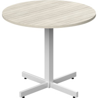 Newland Height-Adjustable Round Table, 36" L x 36" W x 29" H, 1" Top, Laminate, Tan Cintas