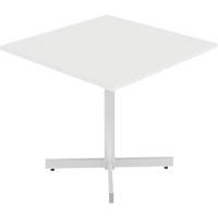 Newland Height-Adjustable Square Table, 36" L x 36" W x 29" H, 1" Top, Laminate, White Cintas