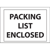 Packing List Envelopes, 4" L x 5" W, Backloading Style Cintas