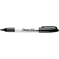T.E.C. Permanent Marker, Black, Fine Tip Cintas