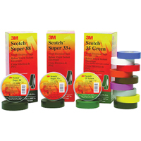 Scotch&reg; Super 33 Tape, 19 mm (3/4") x 20.1 m (66'), Black, 7 mils Cintas