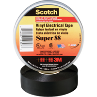 Scotch&reg; Super 88 Tape, 19 mm (3/4") x 20.1 m (66'), Black, 8.5 mils Cintas