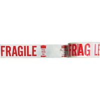 Bilingual Printed Tape – Fragile This Side Up , Red on White Cintas