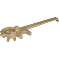 Deluxe Plug Wrenche, 1-1/4" Opening, 9" Handle, Non-sparking brass alloy Cintas