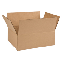 Boîte en carton ondul&eacute;, 12" lo x 9" la x 4" h, ondulations C Cintas