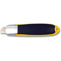 Automatic Self-Retracting Safety Knife, 15 mm, Carbon Steel, Plastic Handle Cintas