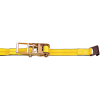 Tendeurs d'arrimage &agrave; cliquet, Crochet plat, 3" , 30' , Charge d'utilisation max. 5400 lb (2450 kg) Cintas