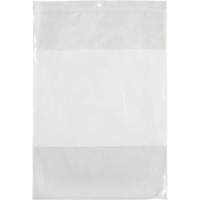 White Block Poly Bags, Reclosable, 12" x 9", 2 mils Cintas