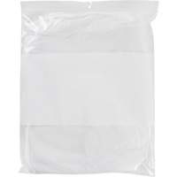 White Block Poly Bags, Reclosable, 15" x 12", 2 mils Cintas