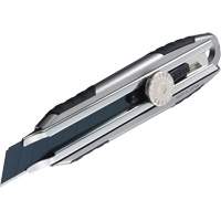 Knife with Ratchet Lock, 18 mm, Carbon Steel, Heavy-Duty, Aluminum Handle Cintas