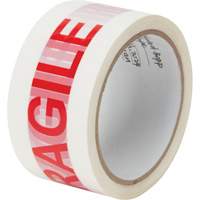 Ruban d'emballage Fragile, Adh&eacute;sif Thermofusible, 2 mils, 48 mm (2") x 100 m (328') Cintas