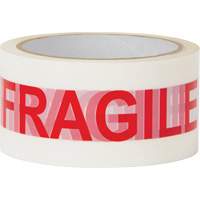 Ruban d'emballage Fragile, Adh&eacute;sif Thermofusible, 2 mils, 48 mm (2") x 100 m (328') Cintas