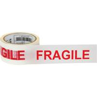 Ruban d'emballage Fragile, Adh&eacute;sif Thermofusible, 2 mils, 48 mm (2") x 100 m (328') Cintas