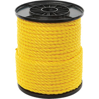 3/8" Yellow Twisted 3-Strand Rope, Polypropylene, 250' Cintas
