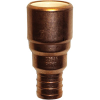 Pipe Adapter, Hub x Pex Barb, 1/2" Dia., Copper/CPVC Cintas