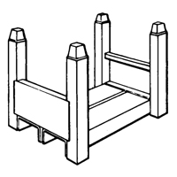 Portable Stacking Racks, 16" W x 26" D, 7500 lbs. Capacity Cintas