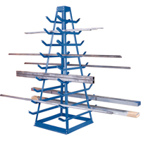 Support pour tuyaux, Horizontal, 9 Niveaux, 18" la x 40" p x 84" h, 1800 lb Cap. Cintas