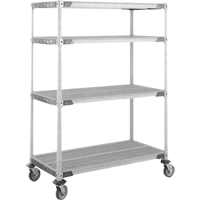 Chariot MetroMax i sur roulettes &agrave; tige, 4 tiers, 24" x 69" x 60", Capacit&eacute; 900 lb Cintas