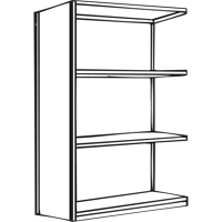 &eacute;l&eacute;ment de rayonnage Interlok, Acier, Sans boulons, Capacit&eacute; 800 lb, 36" la x 88" h x 24" p Cintas