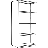 Interlok Shelving Unit, Steel, Boltless, 800 lbs. Capacity, 36" W x 100" H x 24" D Cintas