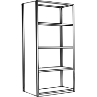 Interlok Shelving Unit, Steel, Boltless, 800 lbs. Capacity, 36" W x 100" H x 24" D Cintas