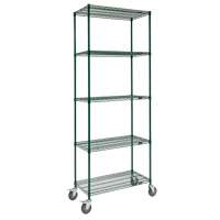 Wire Shelf Cart, Epoxy Finish, 36" x 92" x 24", 800 lbs. Capacity Cintas