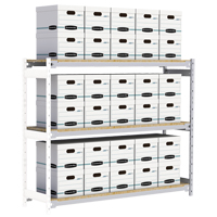 &eacute;tag&egrave;re-classeur de grande largeur, Acier, 3 Tablettes, 72" la x 18" p x 60" h, Ensemble Ajout Cintas