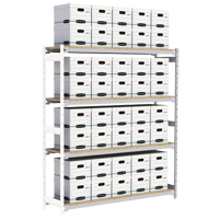 &eacute;tag&egrave;re-classeur de grande largeur, Acier, 4 Tablettes, 72" la x 18" p x 84" h, Ensemble Ajout Cintas
