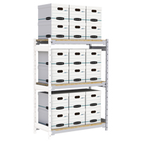 &eacute;tag&egrave;re-classeur de grande largeur, Acier, 3 Tablettes, 42" la x 18" p x 60" h, Ensemble Ajout Cintas