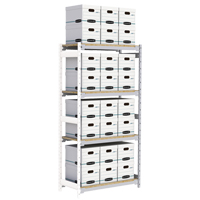 &eacute;tag&egrave;re-classeur de grande largeur, Acier, 4 Tablettes, 42" la x 18" p x 84" h, Ensemble Ajout Cintas