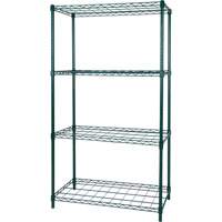 Dry Rack Shelving, 4 Tiers, 36" W x 63" H x 18" D Cintas