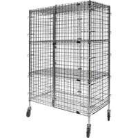 Security Cart, Chrome Plated, 48" x 69" x 24", 500 lbs. Capacity Cintas
