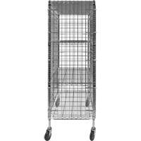 Security Cart, Chrome Plated, 48" x 69" x 24", 500 lbs. Capacity Cintas