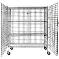Security Cart, Chrome Plated, 60" x 69" x 24", 500 lbs. Capacity Cintas