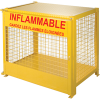 Gas Cylinder Cabinets, 6 Cylinder Capacity, 44" W x 30" D x 37" H, Yellow Cintas
