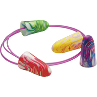 Bouchons d'oreilles en mousse SparkPlugs, Vrac - Boîte, Avec cordon Cintas
