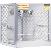 Aluminum LPG Cylinder Locker Storage, 4 Cylinder Capacity, 30" W x 32" D x 33-1/2" H, Silver Cintas