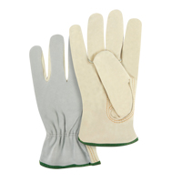 Split Back Driver's Gloves, Medium, Grain Cowhide Palm Cintas