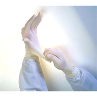 QRP Qualatex&reg; Miracle Grip Examination Gloves, Medium, Latex, 6-mil, Powder-Free, White Cintas