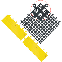 ErgoDeck&reg; Mat No. 560, PVC, 1-1/2' W x 1-1/2' L, 7/8" Thick, Black Cintas